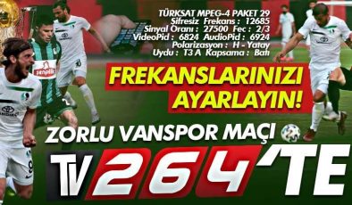Sakaryaspor-Vanspor maçı canlı yayınla TV264’te izle