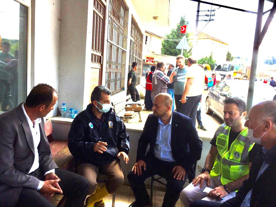 Kılıçaslan selden zarar gören Kocaali Demiraçma mahallesinde