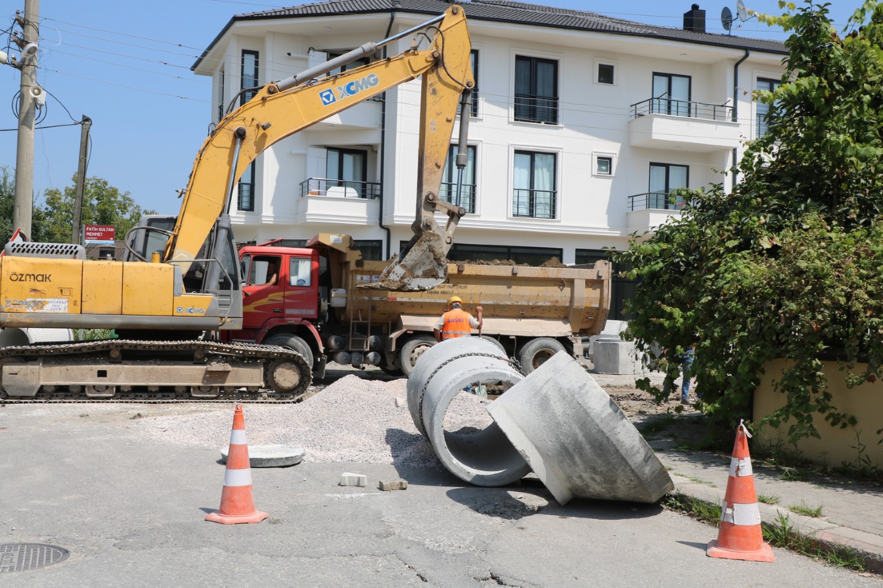 Güneşler’de bin metrelik yağmursuyu imalatına başladı
