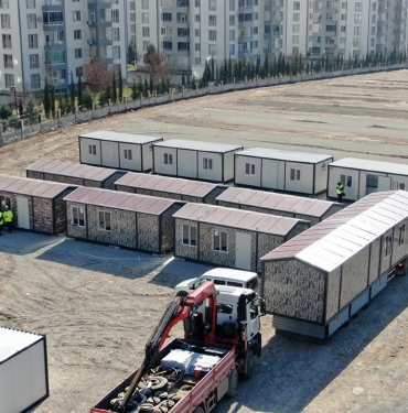400 konteynerlik kentin altyapısı tamam, bağlantılara başlandı