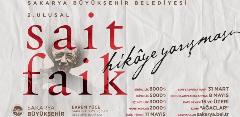 2. Ulusal Sait Faik Abasıyanık hikaye yarışması için son gün 31 Mart
