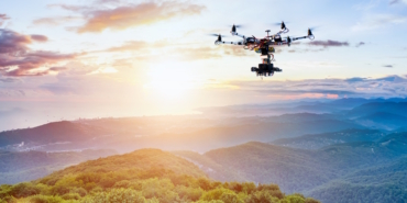 The,Drone,With,The,Professional,Camera,Takes,Pictures,Of,The