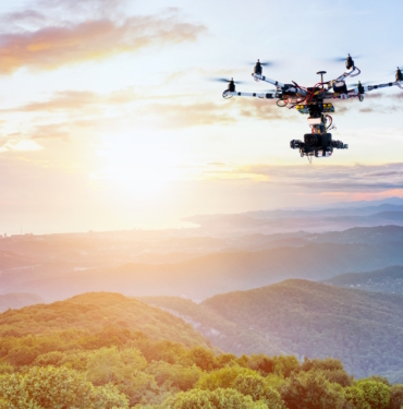 The,Drone,With,The,Professional,Camera,Takes,Pictures,Of,The