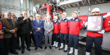 Büyükşehir'in şehit itfaiye eri dualarla uğurlandı