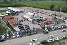 AKYAZI'DA MEZBAHA VE CANLI HAYVAN BORSASI AÇILDI 16 MİLYONA MAL OLAN TESİSE GÖRKEMLİ AÇILIŞ