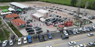 AKYAZI'DA MEZBAHA VE CANLI HAYVAN BORSASI AÇILDI 16 MİLYONA MAL OLAN TESİSE GÖRKEMLİ AÇILIŞ