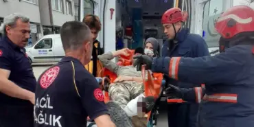 İNŞASI DEVAM EDEN BİNADA ÇALIŞIRKEN TESTERE İLE KENDİNİ YARALADI