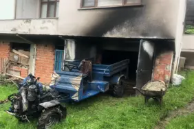 PAT PAT MOTORUNDA ÇIKAN YANGIN SÖNDÜRÜLDÜ