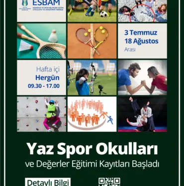 SUBÜ YAZ SPOR OKULLARINA KAYIT ALMAYA BAŞLADI