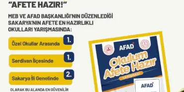 "OKULUM AFETE HAZIR" YARIŞMASINDA BİRİNCİ OLDULAR