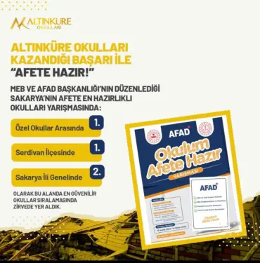 "OKULUM AFETE HAZIR" YARIŞMASINDA BİRİNCİ OLDULAR
