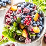 Frozen,Fruits,Blueberries,Blackberry,Raspberry,Red,Currant,Peach,And,Herbs