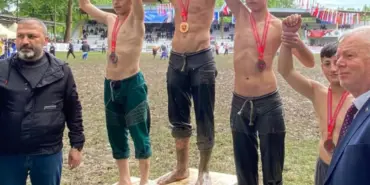 pehlivanlarından madalya yağmuru