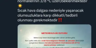 VALİLİK UYARDI, O SAATLERE DİKKAT