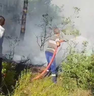 SAKARYA'DA ORMAN YANGININA HAVADAN VE KARADAN MÜDAHALE SÜRÜYOR