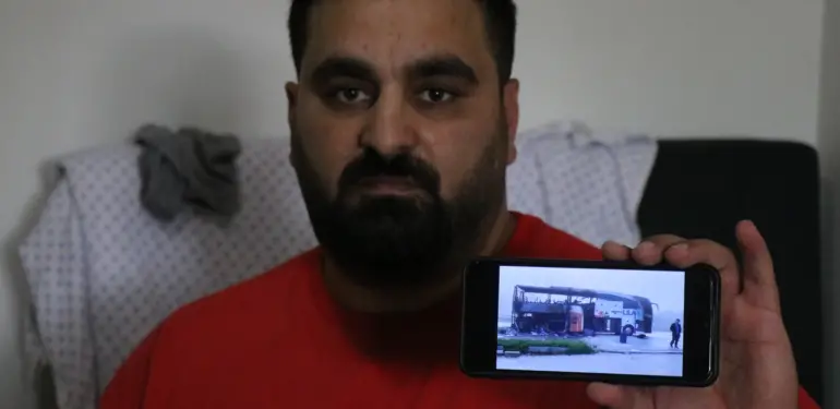 TATİLE GİDERKEN CANINDAN OLUYORDU TÜM EŞYALARI OTOBÜSLE YANDI, FİRMANIN SÖYLEMLERİ VATANDAŞI ÇİLEDEN ÇIKARDI