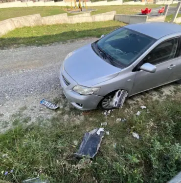 Sokak köpekleri park halindeki araca zarar verdi