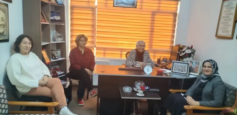 Tek kadın adayı Bafralıoğlu’ndan Başkan Yağan’a ziyaret (1)