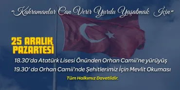 şehitler için program