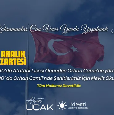 şehitler için program
