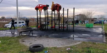 SAKARYA'DA ÇOCUK PARKINDA YANGIN ÇIKTI