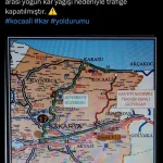 İKİ İLÇEYİ BAĞLAYAN YOL KAR SEBEBİYLE KAPANDI
