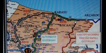 İKİ İLÇEYİ BAĞLAYAN YOL KAR SEBEBİYLE KAPANDI