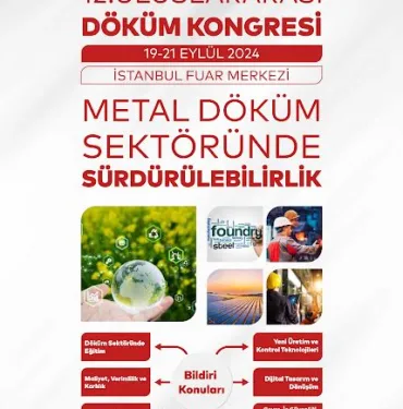 12. Uluslararası Döküm Kongresi’ne SUBÜ desteği
