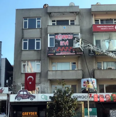 'KORKU EVİ'NDE KORKUTAN YANGIN