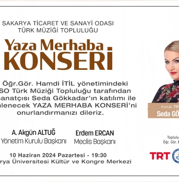 SATSO Türk Müziği Topluluğu'ndan TRT Sanatçısı Seda Gökkadar'ın Katılımıyla “Yaza Merhaba Konseri”