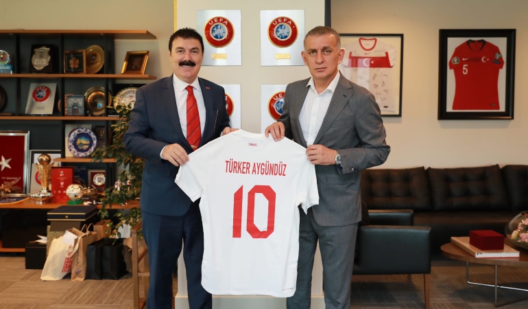 DGSK Başkanı Türker Aygündüz’den, TFF Başkanı İbrahim Ethem Hacıosmanoğlu’na ziyaret