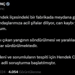 ADALET BAKANI TUNÇ: "PATLAMANIN SEBEBİ VE SORUMLULARIN TESPİTİ İÇİN ADLİ SORUŞTURMA BAŞLATILMIŞTIR"