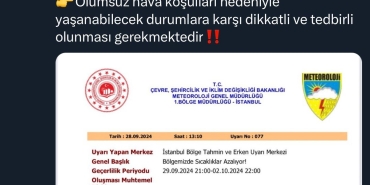METEOROLOJİ VE SAKARYA VALİLİĞİ UYARDI: SICAKLIKLAR DÜŞÜYOR, YAĞIŞ GELİYOR