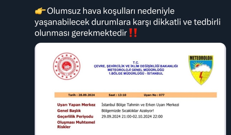 Meteoroloji ve Sakarya Valiliği uyardı: Sıcaklıklar düşüyor, yağış geliyor