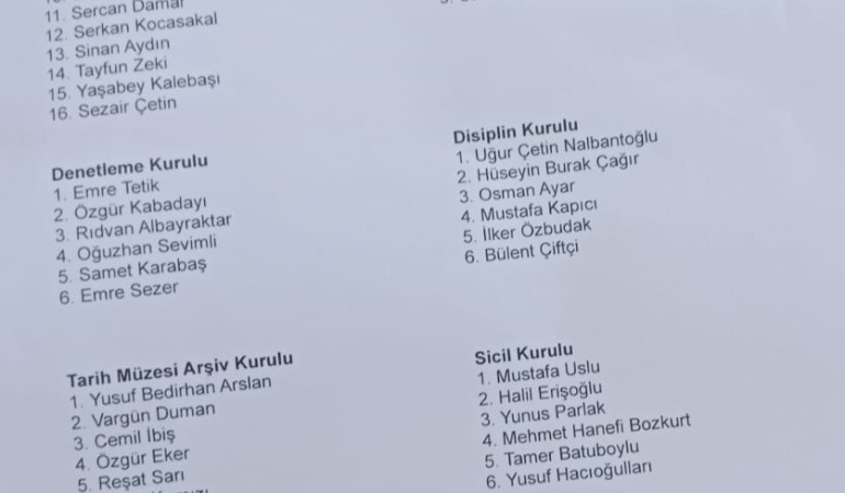 İşte Cumhur Genç’in listesi