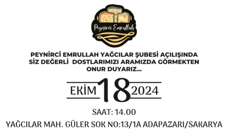 Peynirci Emrullah’ın yağcılar şubesi açılışı 18 Ekim’de; tüm gelir SMA Hastası Yağız Alp’e bağışlanacak