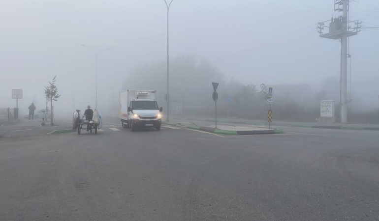 Sakarya güne sisle uyandı: Görüş mesafesi 10 metreye kadar düştü