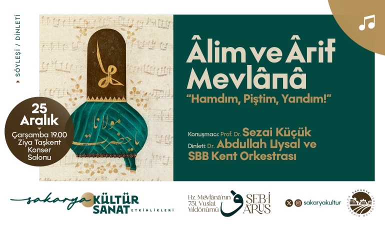 ‘Alim ve Arif Mevlâna’ programı Ziya Taşkent’te