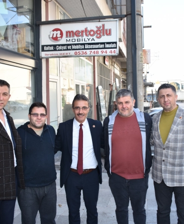 BAŞKAN ŞENOL DİNÇ ESNAF ZİYARETLERİNİ SÜRDÜRÜYOR (1)