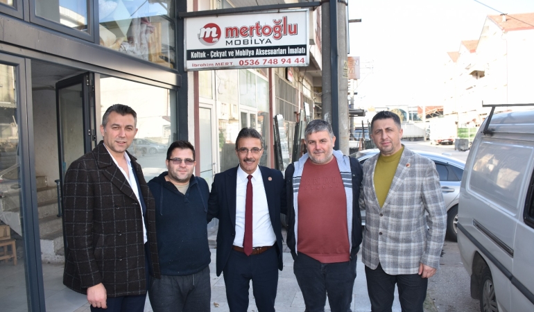 BAŞKAN ŞENOL DİNÇ ESNAF ZİYARETLERİNİ SÜRDÜRÜYOR