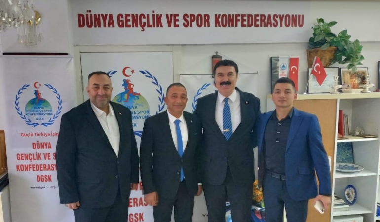 Dünya Gençlik ve Spor Konfederasyonu Genel Başkanı Türker Aygündüz’e ziyaret