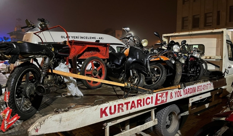 KARASU'DA 20 MOTOSİKLET TRAFİKTEN MEN EDİLDİ