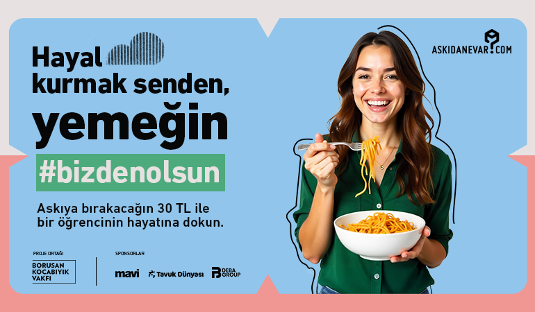 Askıda Ne Var, 1 milyon öğün hedefiyle “#BizdenOlsun”  diyor