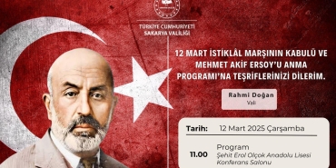 12 Mart İstiklal Marşının Kabulü ve Mehmet Akif Ersoy'u Anma Programı