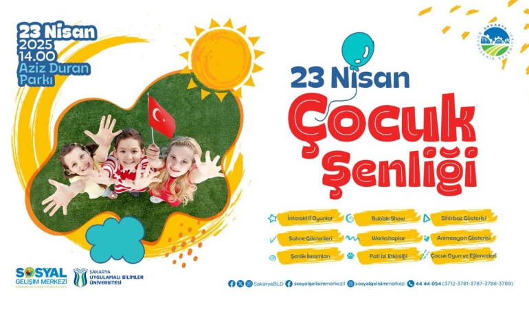 Büyükşehir’den çocuklara 23 Nisan şenliği Aziz Duran Parkı’na davet var