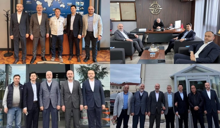 MÜSİAD Sakarya’dan Hendek’te üye ve taziye ziyaretleri; Başkan Ahmet Cihan, İsmail Filizfidanoğlu ve Ertuğrul Kurşun Hendek’teydi