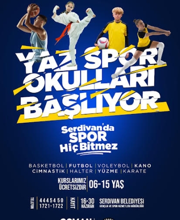 Serdivan Belediyesi Yaz Spor Okulları Kayıtları Başlıyor