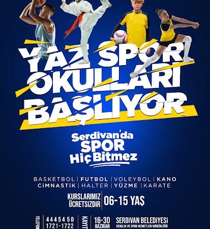 Serdivan Belediyesi Yaz Spor Okulları Kayıtları Başlıyor