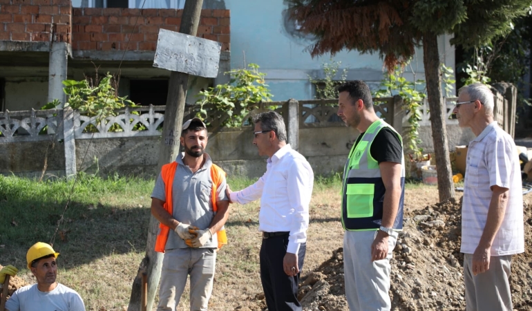BAŞKAN ŞENOL DİNÇ DOĞAL GAZ ÇALIŞMALARINI YERİNDE İNCELEDİ