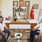 BAŞKAN ŞENOL DİNÇ ODA BAŞKANI TEPE’Yİ MİSAFİR ETTİ